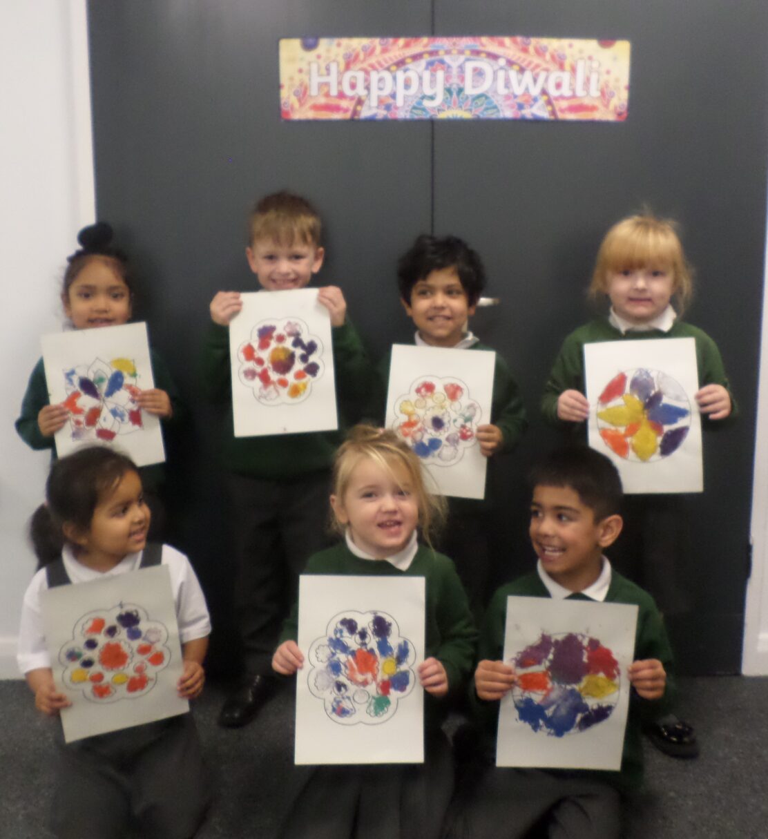Header image for Learning about Diwali and creating Rangoli Art in Reception