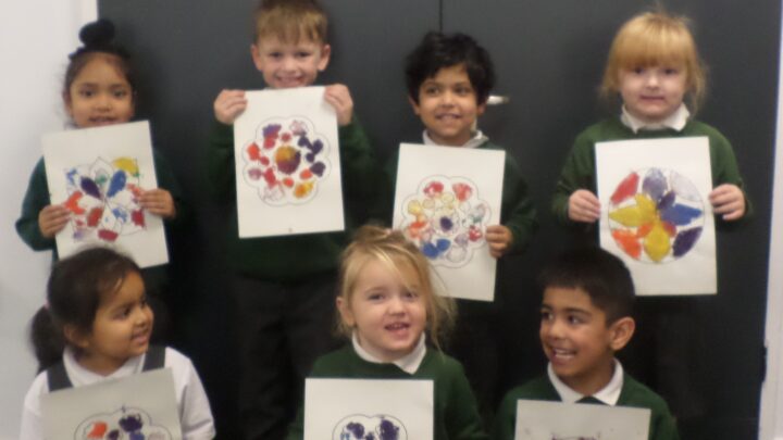 Featured image for Learning about Diwali and creating Rangoli Art in Reception